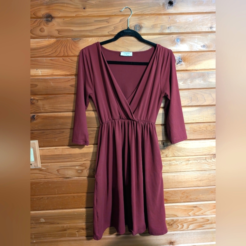 Burgundy Zenana dress